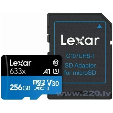 Lexar High-Performance 633x 256GB V30 microSDHC mi