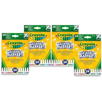 CRAYOLA – 4 iepakojumi ar 24 mazgājamiem flomāster