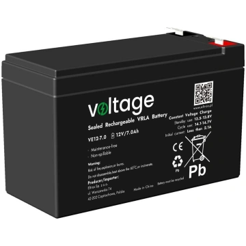 voltage Akumulator AGM Voltage 12V 7.0Ah VE12-7.0 
