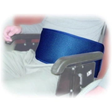 Secuback wheelchair stabiliser belt with abdominal