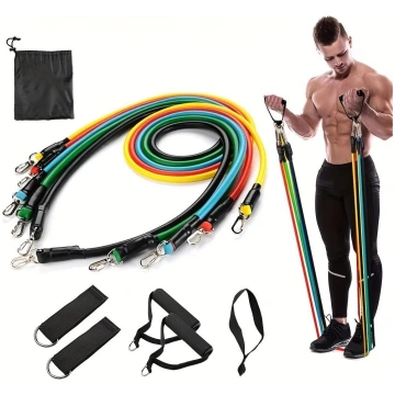 Durable And Safe 11Pcs Tpe Resistance Bands Set Re