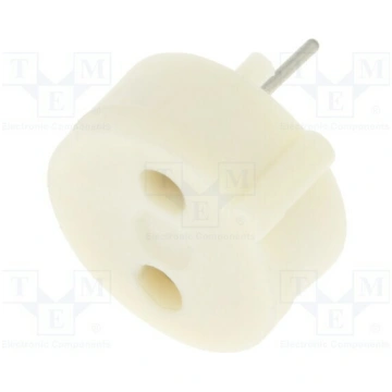 Fuse holder; THT; 6.3A; thermoplastic; 5.08mm; whi