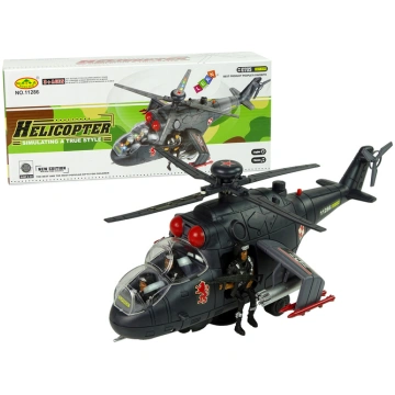 Rotaļu helikopters Lean Toys 10037, melna krās