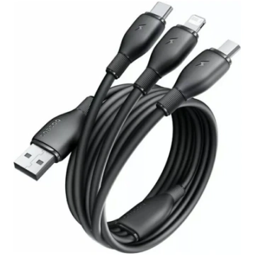 Lādēšanas kabelis Baseus One-for-Three USB-A uz Mi