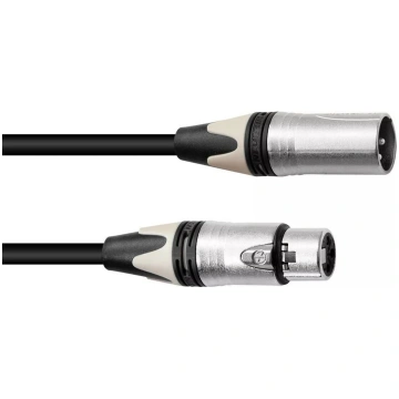 PSSO XLR mikrofona kabelis 3 kontaktu 15 m, melns,