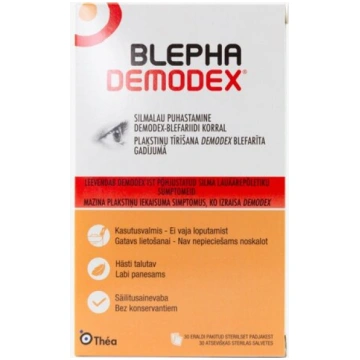 Blephademodex 30 gab. sterilas salvetes plakstu un