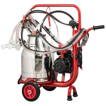 Mobile machine (double milking, single bucket) for