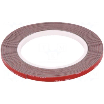 Tape: fixing | W: 6mm | L: 5m | Thk: 1.1mm | acryl