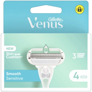 Venus Smooth Sensitive Charger 4 Refills Gillette