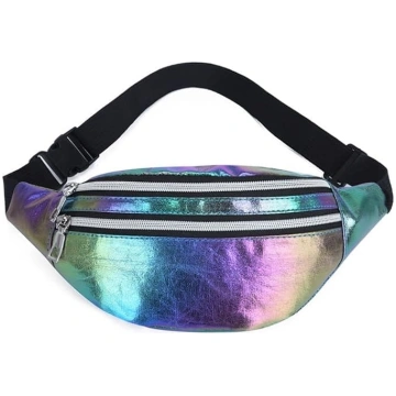 Sieviešu modes Bum Bag, hologrāfiskā Fanny Pack, ū