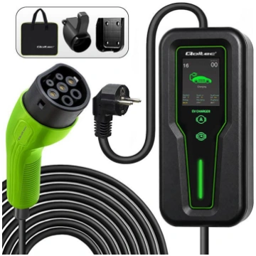 Qoltec Mobile charger for EV 2in1 Type2 with regul