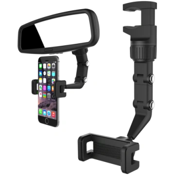Adjustable car rearview mirror holder for smartpho