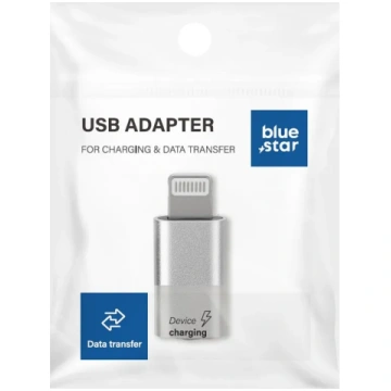 Type C to Lightning Adapter - Blue Star, white