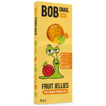 Augļu marmelāde BOB SNAIL, Ābolu-mango-ķirbju-čia,