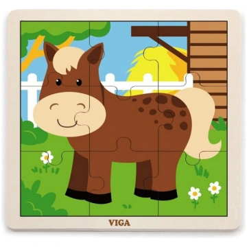 Viga 51439 bērnu puzle, 9 gab. - zirgs