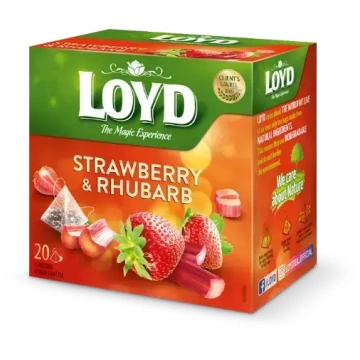 Augļu tēja LOYD Pyramids ar zemeņu un rabarberu ga