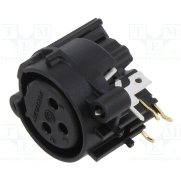 Connector: XLR; socket; female; PIN: 3; angled 90°