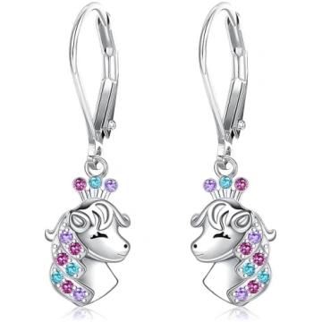 ORAZIO Happy Horse Hoop Earrings Sterling Silver 9