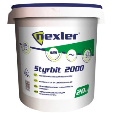 Bitumena mastika Nexler, 20 kg, melna krās