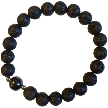 Lavas un hematīta rokassprādze Queen Rose Jewelry