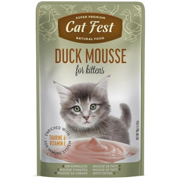 CatFest Kitten duck meat mousse 70g - mitrā papild