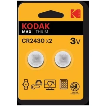Litija monētas elementa baterija Kodak CR2430 3V v