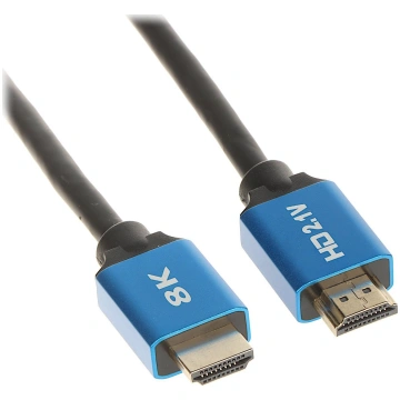 Kabel HDMI - HDMI 1.5m czarny (HDMI-1.5-V2.1) HDMI