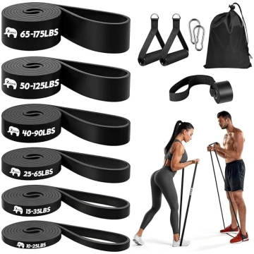 Pretspēka lentu komplekts, 6 līmeņu pull-up lentes