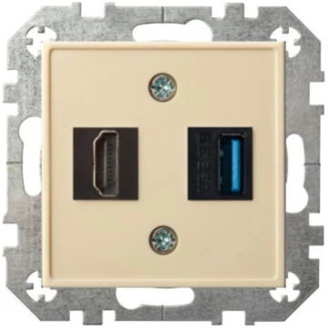 HDMI + USB (A) ligzda, smilškrāsa, Liregus EPSILON