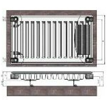 Radiators 11x500x700 sānu piesl. Termolux | 901500