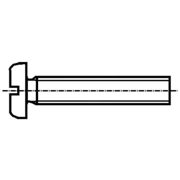 Screw; M2.5x18; Head: cheese head; slotted; 0.6mm;