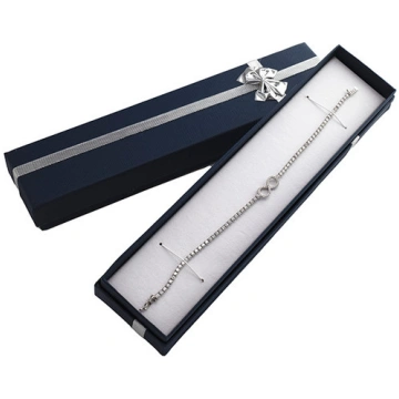 Blue bracelet Box with Silver Bow - 1850B