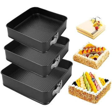 Topyond Square Springform Cake Tin, kvadrātveida,