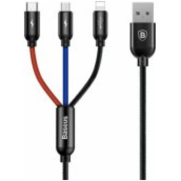 Baseus Rapid USB Cable 3in1 USB-C+Lightning+Micro 