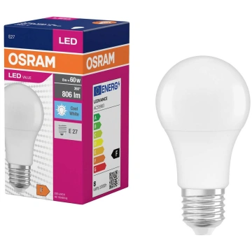 Spuldze Osram LED Value Classic A 60 8.5W/840 E27 