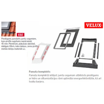 VELUX Jumta Loga iebūvēšanas pamata komplekts EDZ 