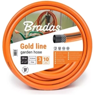 Dārza šļūtene GOLD LINE 3/4"-20m, oranža BRADAS