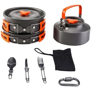 UPKOCH Camping virtuves piederumi Saliekamais katl