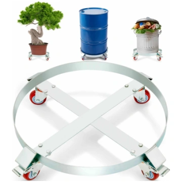 VEVOR Smagās Tērauda Mucas Ratiņi, 208,2L, 454kg S