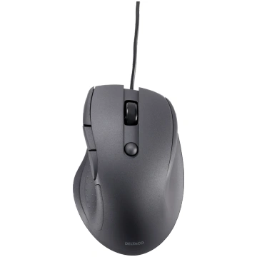 Silent Wired Office mouse DELTACO, 5 buttons, 600-