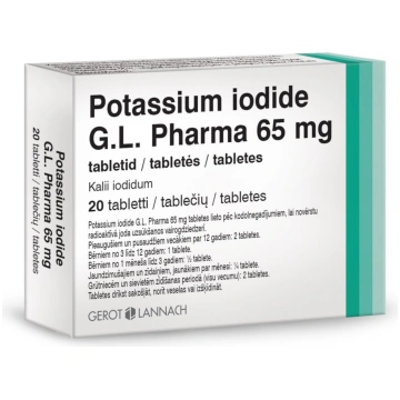 POTASSIUM iodide G.L. Pharma 65 mg tabletes N20