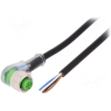 Connection lead | M12 | PIN: 4 | angled | 3m | plu