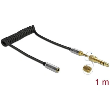 Delock Coiled Cable Extension 3.5 mm 3 pin Stereo 