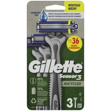 GILLETTE Sensor3 vienreizlietojami skuvekļi 3gab