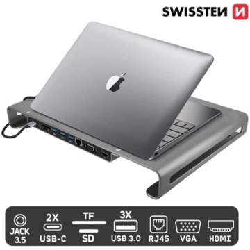 Swissten Multifunctional USB-C Laptop Docking Stat