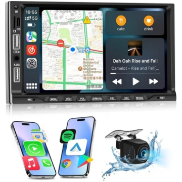 NHOPEEW 2 DIN auto radio ar bezvadu Carplay un And