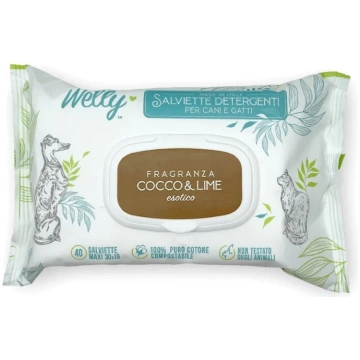 Welly salviette detergenti per cani e gatti Fragra