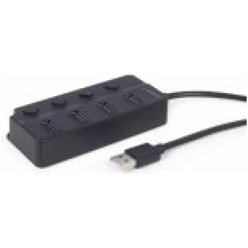 Gembird USB 2.0 4-port hub with switches Aksesuārs