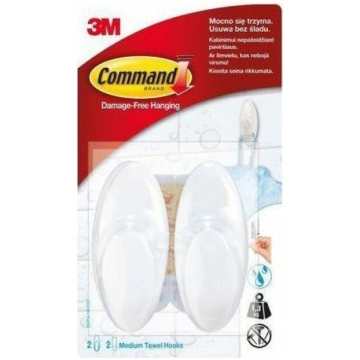 3m Command Haki Dvieļiem 2 Vidējs Balts Bath-18-ce