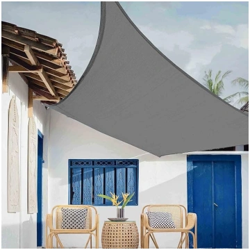Rectangular sun sail, 3 x 4 m, PES polyester tear-